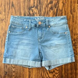YMI Light Blue Rolled Cuff Denim Shorts
